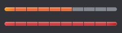 Machine slot bars: 6 of 10 and full